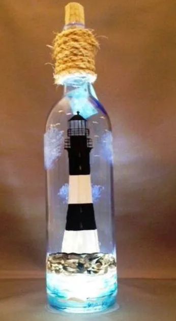fairy light wine bottle