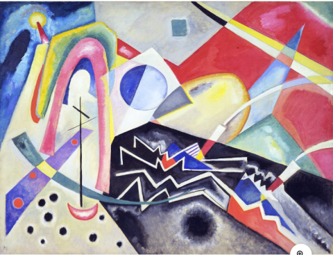 White Zig Zags by Wassily Kandinsky