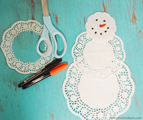 doily snowmen