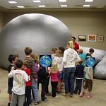 Planetarium with Children Waiting in Line