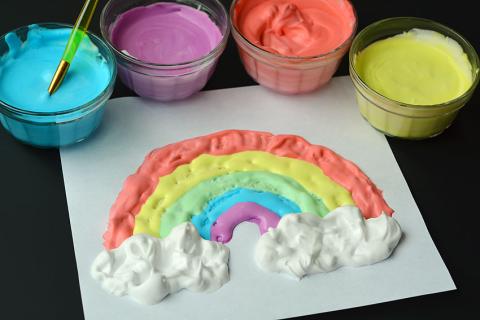 Puff Paint Rainbow