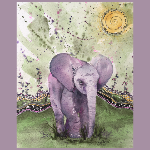 Helen Murdock Prep's Elephant Watercolor