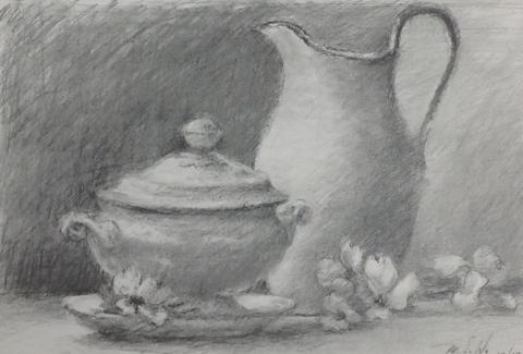 drawing of pitcher