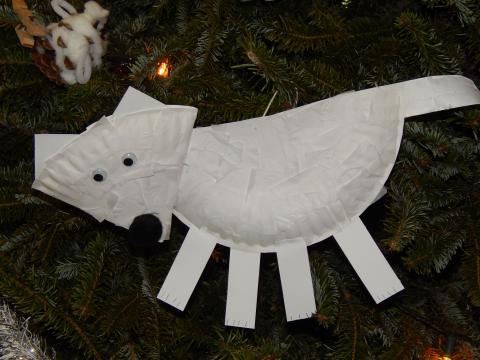 Paper Plate Artic Fox