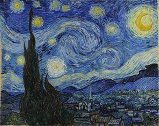  Vincent van Gogh  (1853–1890) 	 The Starry Night 	1889