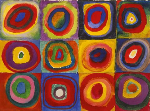 Wassily Kandinsky, Color Study. Squares with Concentric Circles, 1913