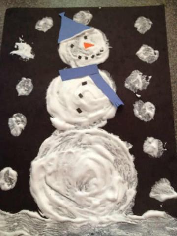 Puff Paint Snowman