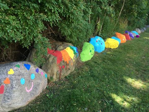 painted boulders