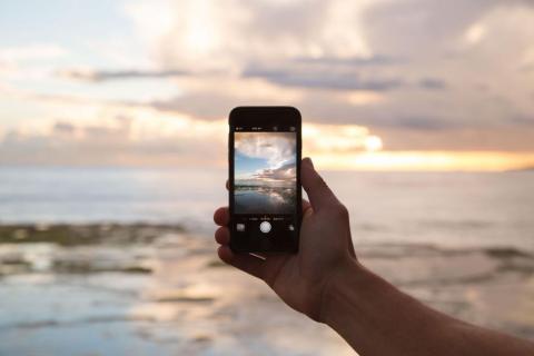 taking a picture with a smartphone 
