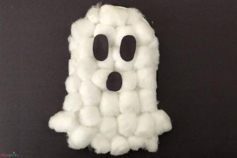 Cotton Ball Ghosts