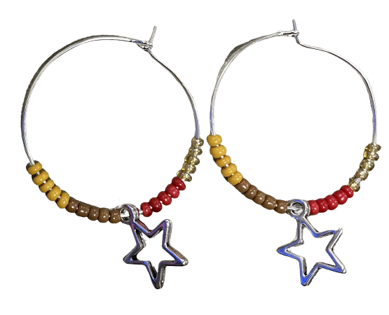 beaded hoops