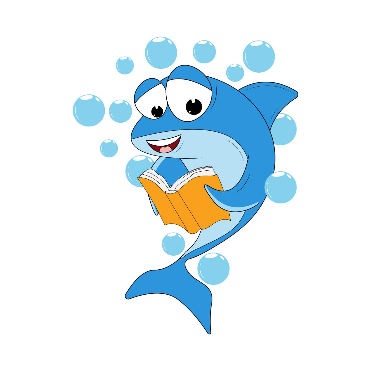 Shark Reading a Book