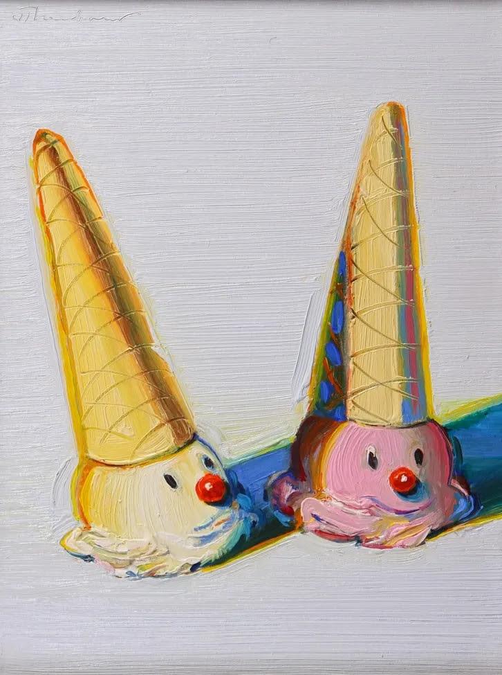 Wayne Thiebaud, Jolly Cones, 2002.