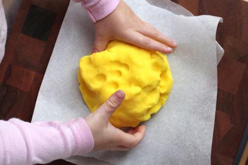 Child Playing with Play Dough